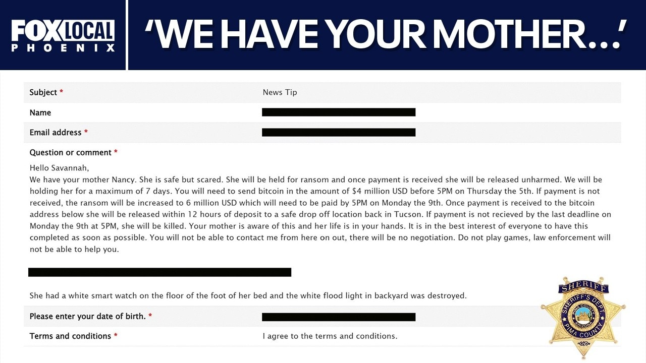 Nancy Guthrie case: Sheriff releases ransom notes