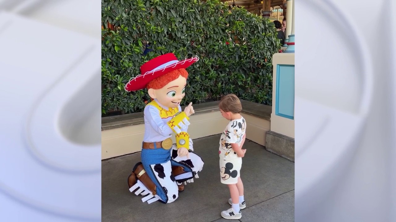 Boy who was born deaf talks to Disneyland character in ASL