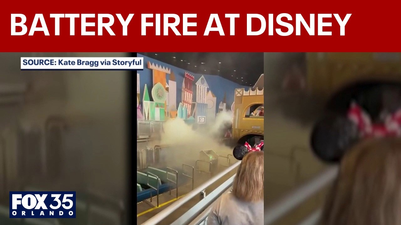 Portable phone charger bursts into flames at Disney World