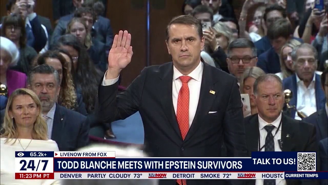Acting AG Todd Blanche meets with Epstein survivors