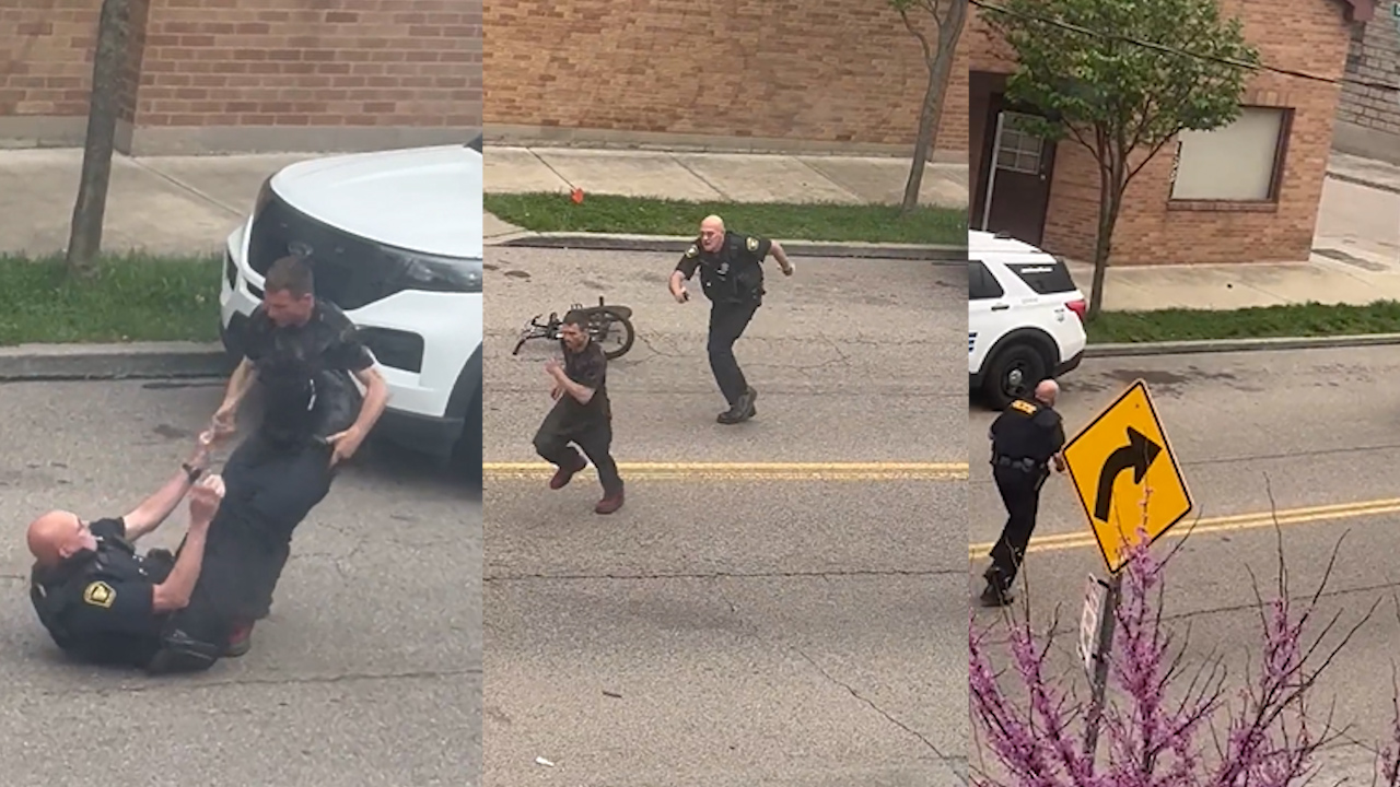 Man Escapes From Officer During 'Cat and Mouse' Struggle in Viral Video