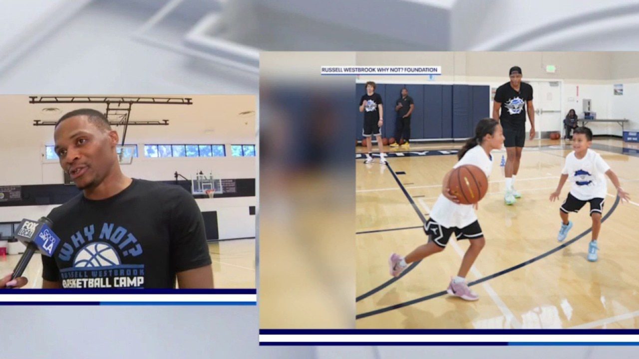 Russell Westbrook hosts free basketball camp in South LA